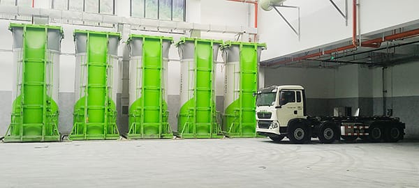 محطة نقل النفايات الرأسية، محافظة Deqing ، مدينة Huzhou، مقاطعة Zhejiang