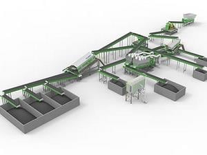 نظام معالجة مخلفات البناء