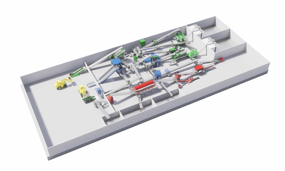 نظام معالجة مخلفات البناء