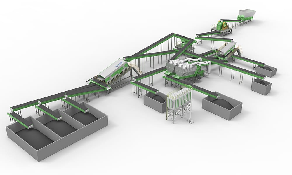 نظام معالجة مخلفات البناء