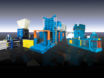 مكبس نفايات أفقي