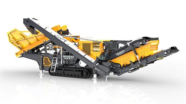 كسارة تصادمية متنقلة مع وحدة غربلة