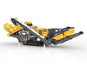 كسارة تصادمية متنقلة مع وحدة غربلة