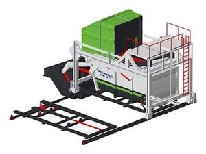 محطة كبس النفايات ذات آلية رفع 